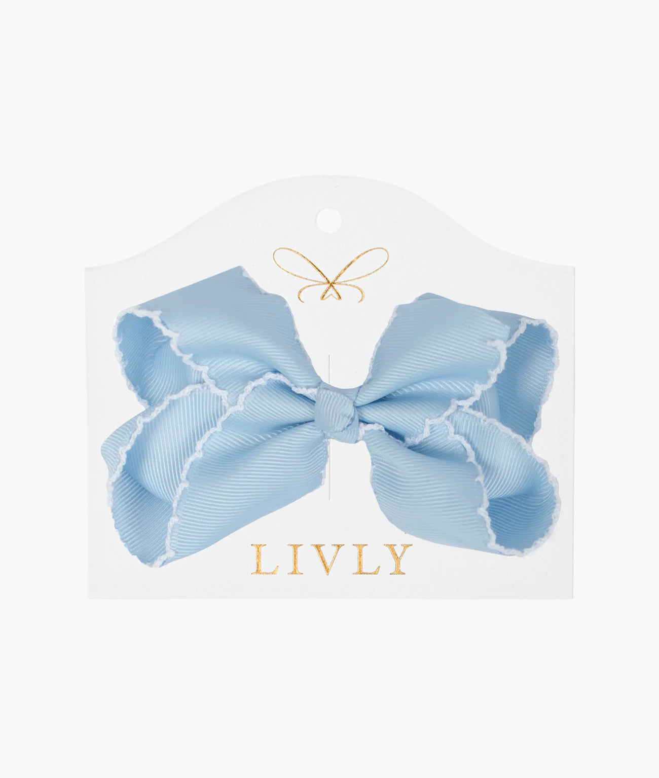 Picot Bow - Bluebird - Large