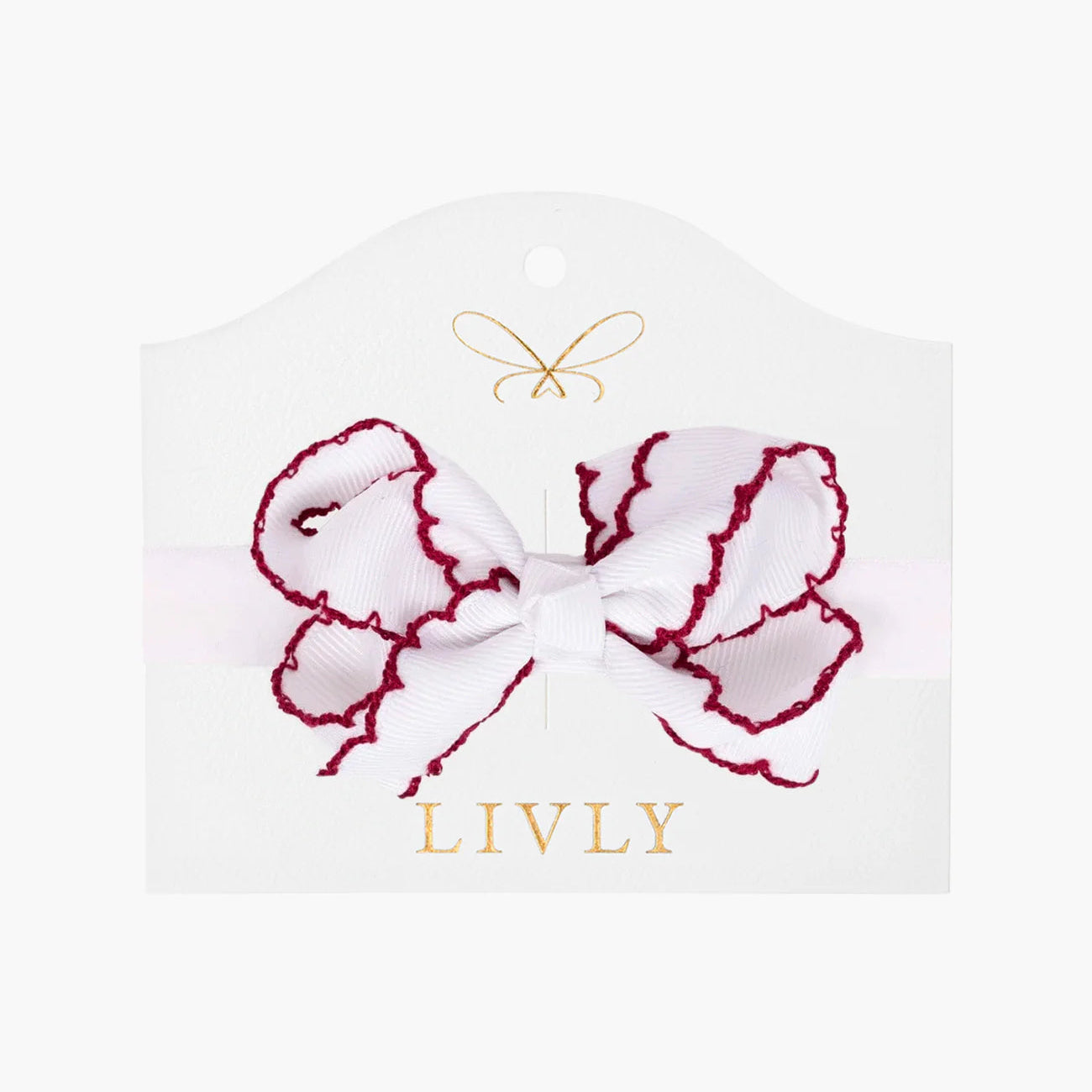 Picot Baby Hairband - Snow Angel Scarlet
