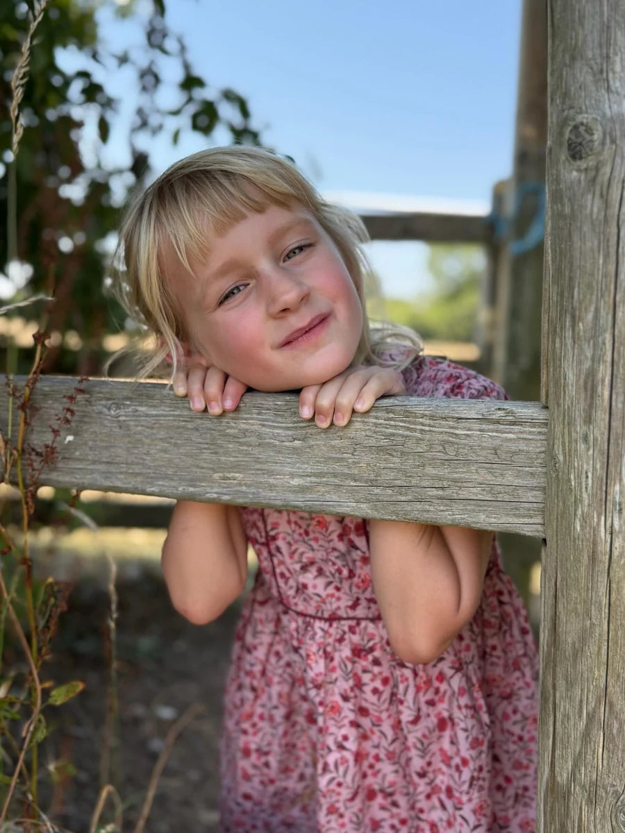 Floral Scarlett Girl Hand-Smocked Dress