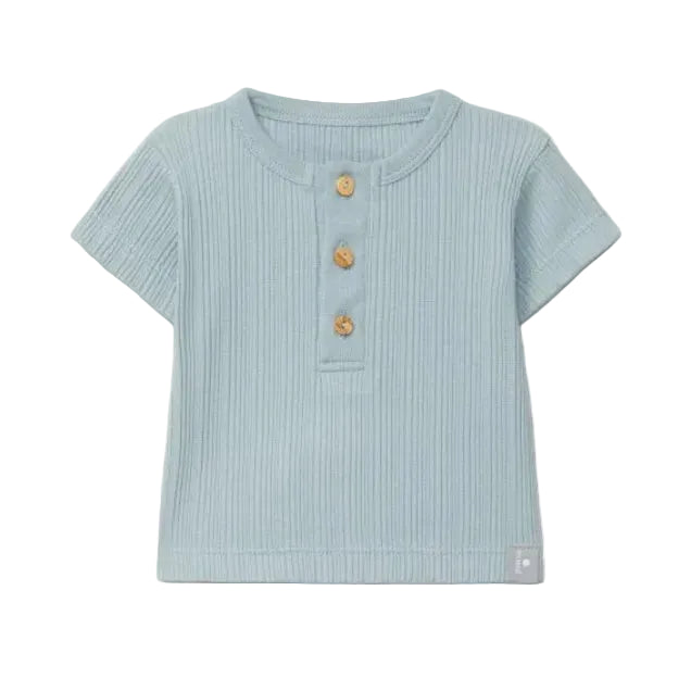 SNUG Ribbed T-Shirt — Mint Blu - 6M