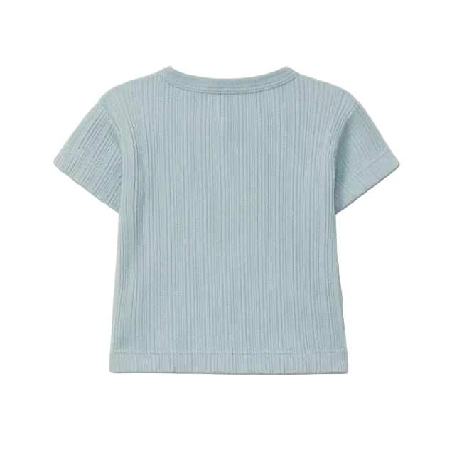 SNUG Ribbed T-Shirt — Mint Blu - 3M