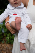 Little English Crochet Playsuit - Sailboat - 9M