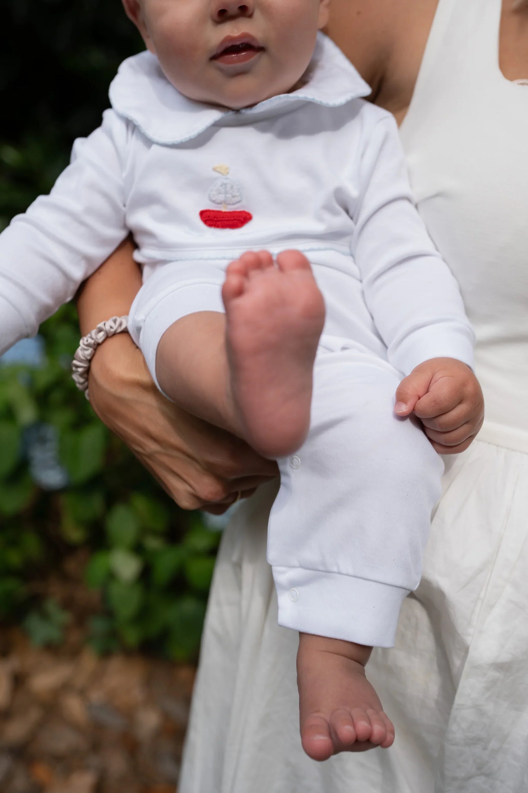 Little English Crochet Playsuit - Sailboat - 9M