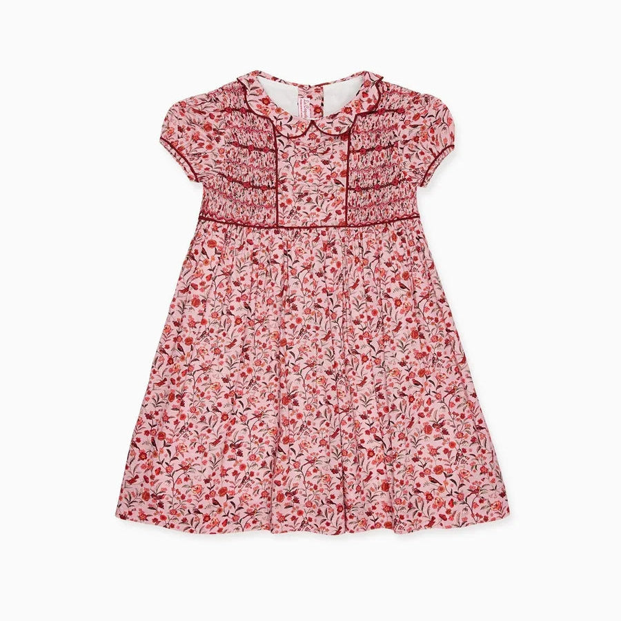 Floral Scarlett Girl Hand-Smocked Dress