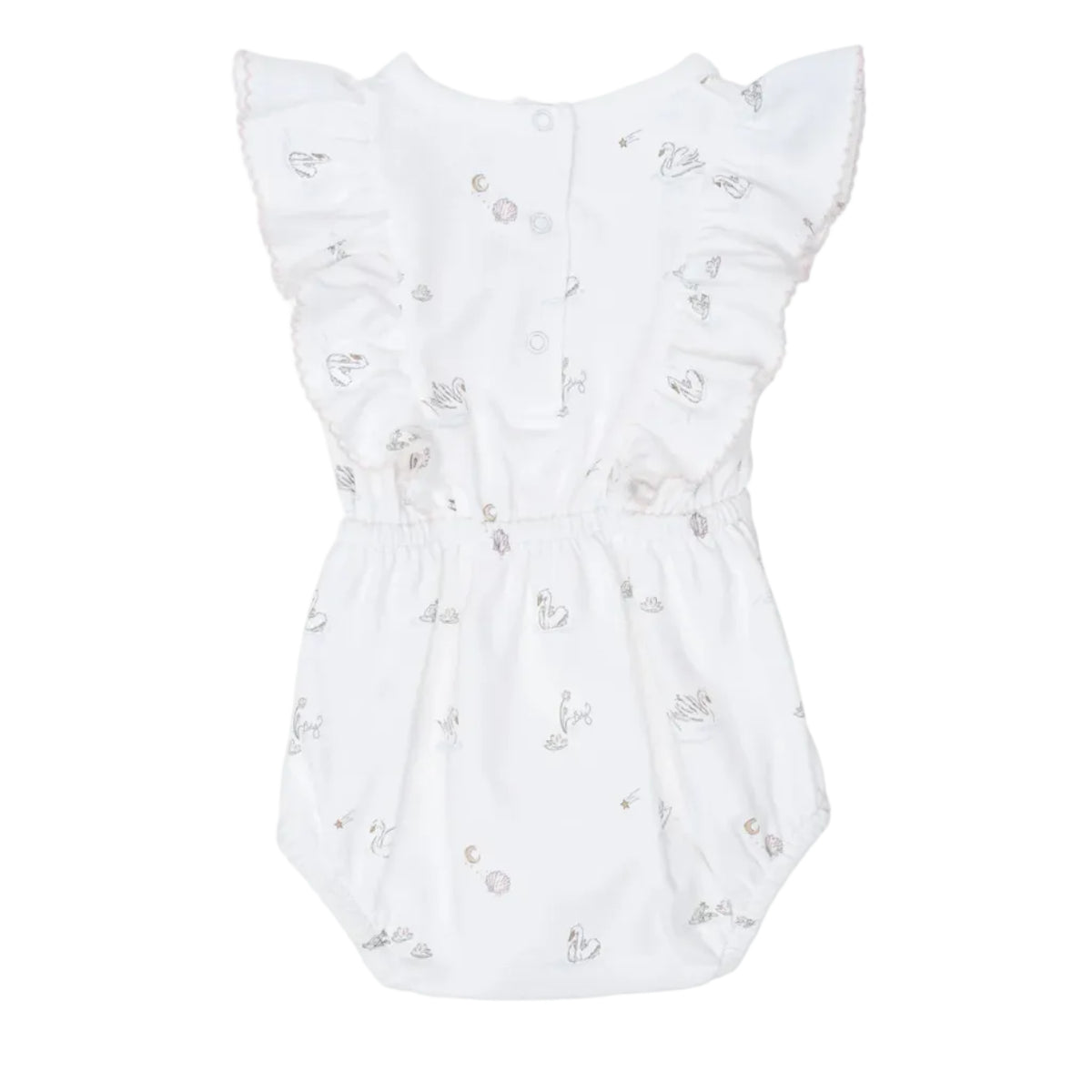 LIVLY Swans Lily Romper White 9-12m