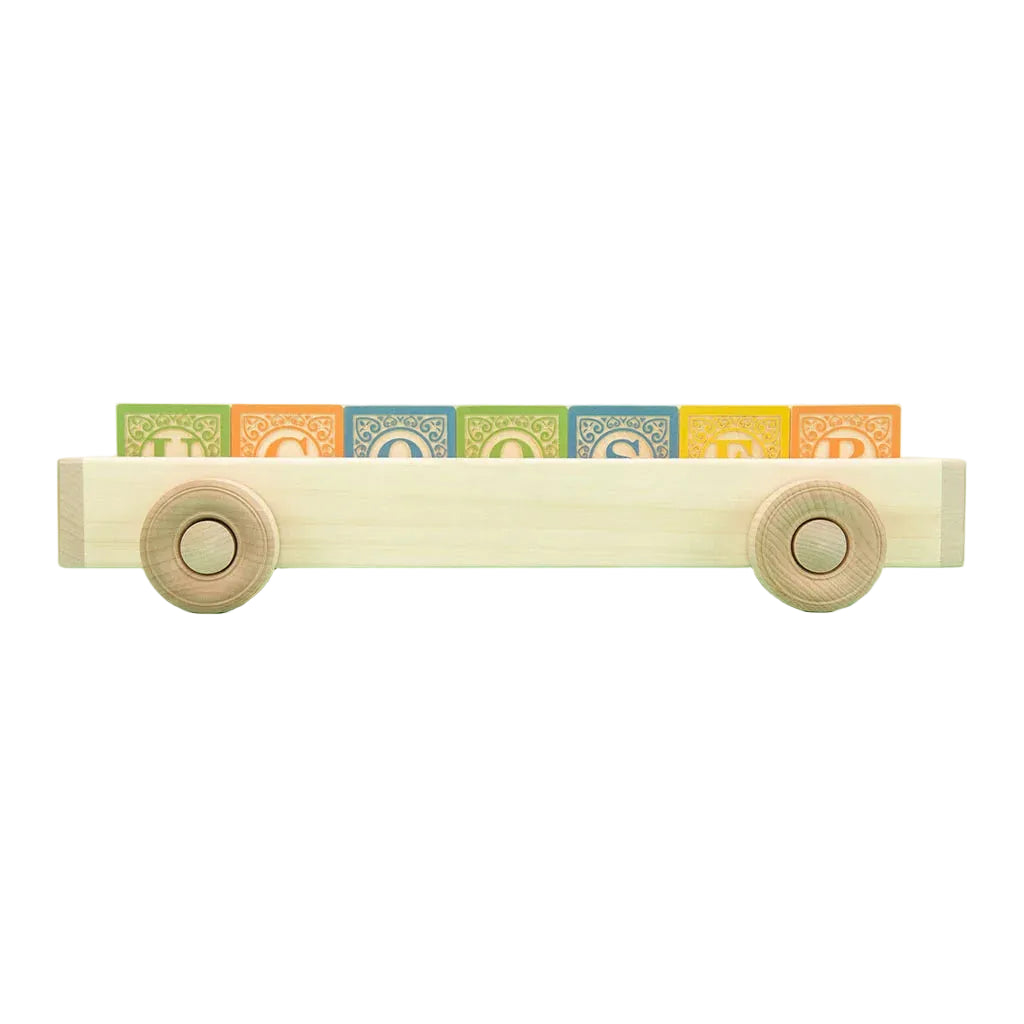 Classic Wooden ABC Blocks with Wagon
