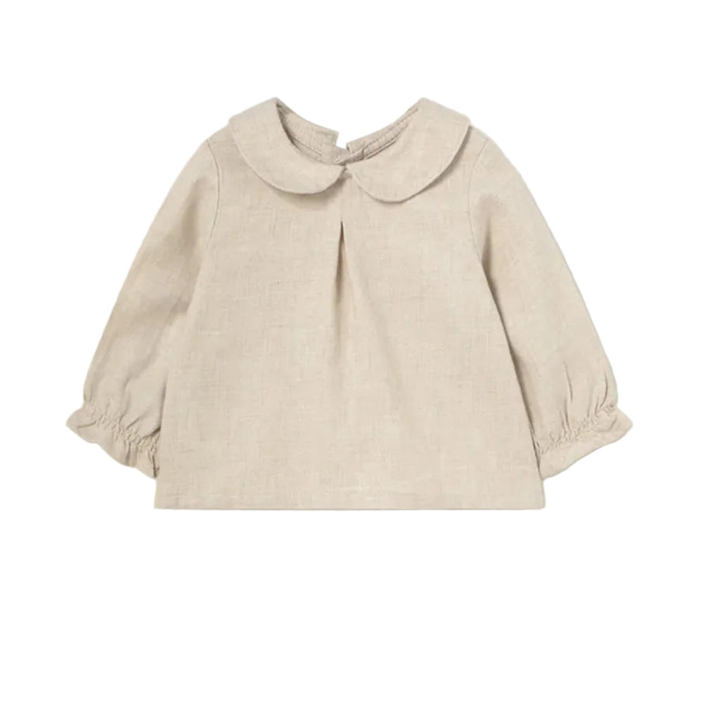 Flannel Peter Pan Collar Top