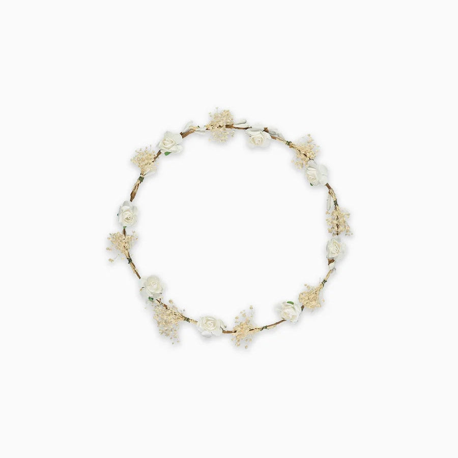 Ivory Vintage Floral Girl Hair Garland