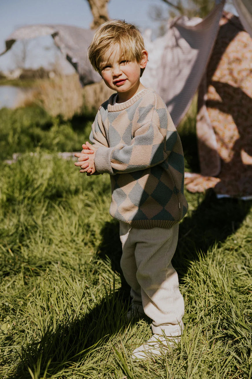 Checkered Knitted Jumper - Frozen