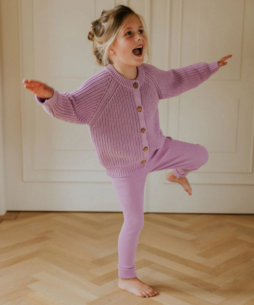 Knitted Leggings - Orchid