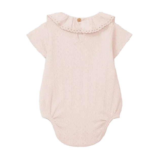 SNUG Body Ajours with Ruffle Collar — Pink - 3M