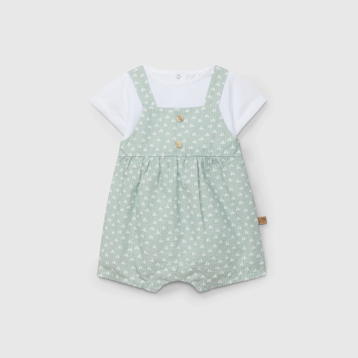 Laranjinha Romper two-in-one — Olive Green — 3M