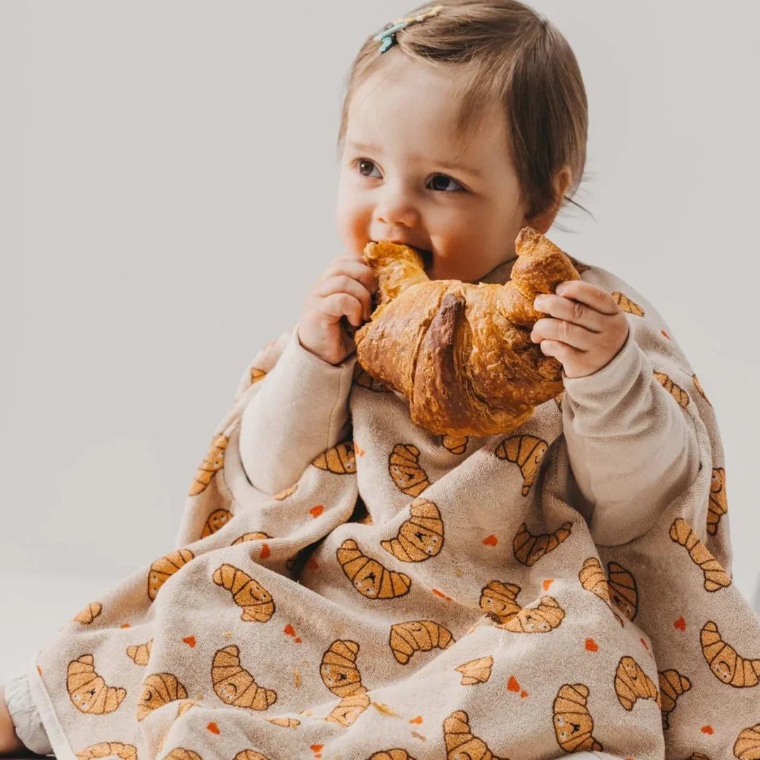 Waterproof Terry "Boo" Bib - Croissant