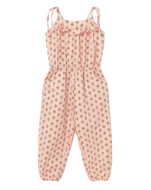 Flower Print Jumpsuit - Pink