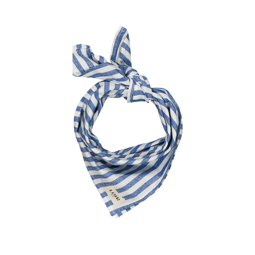Bandana Scarf - Blue Stripes
