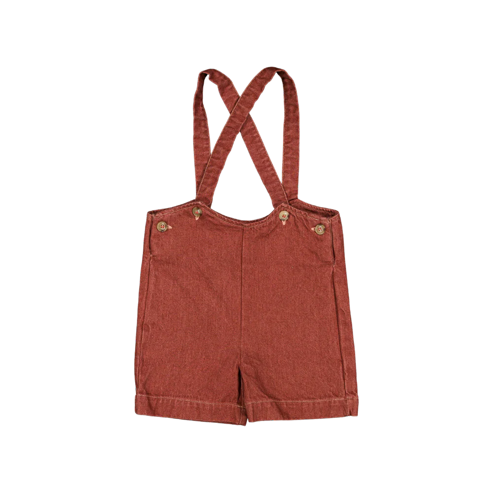 Octave Denim Overalls - Red